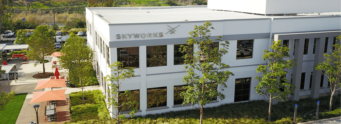 View of Skyworks' Building in Irvine, CA